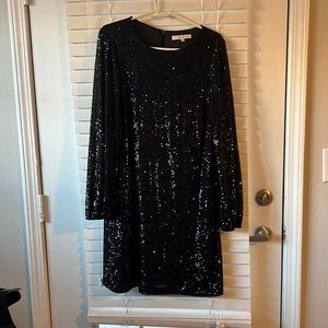 Black sequin long sleeve dress, worn once for rehearsal dinner